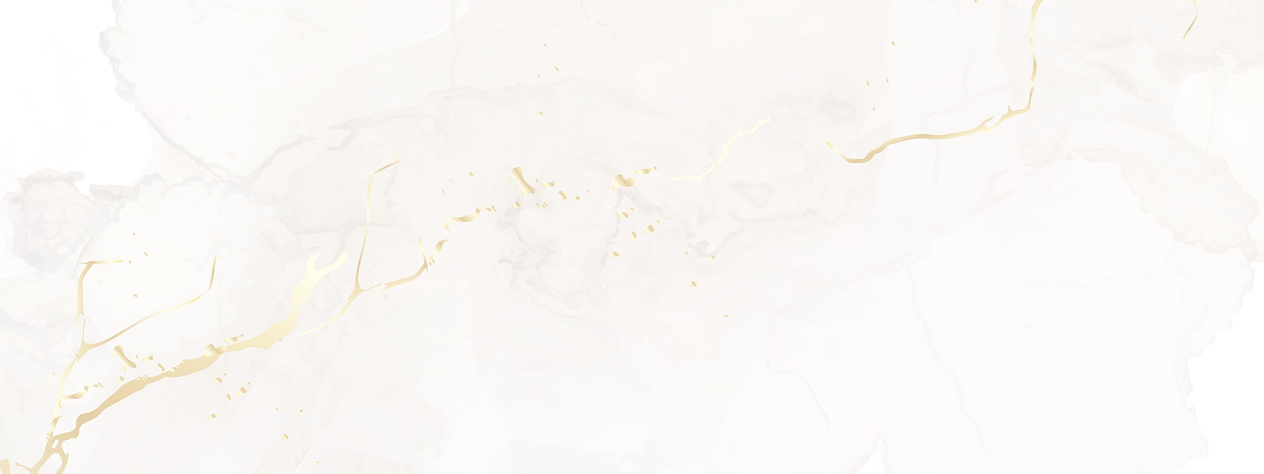 Abstract white and gold marbled background texture.